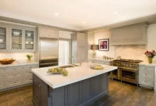 Taupe Kitchen Cabinet